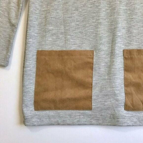 Vila long sleeve color block mini dress, size S, Gray - Picture 4 of 6